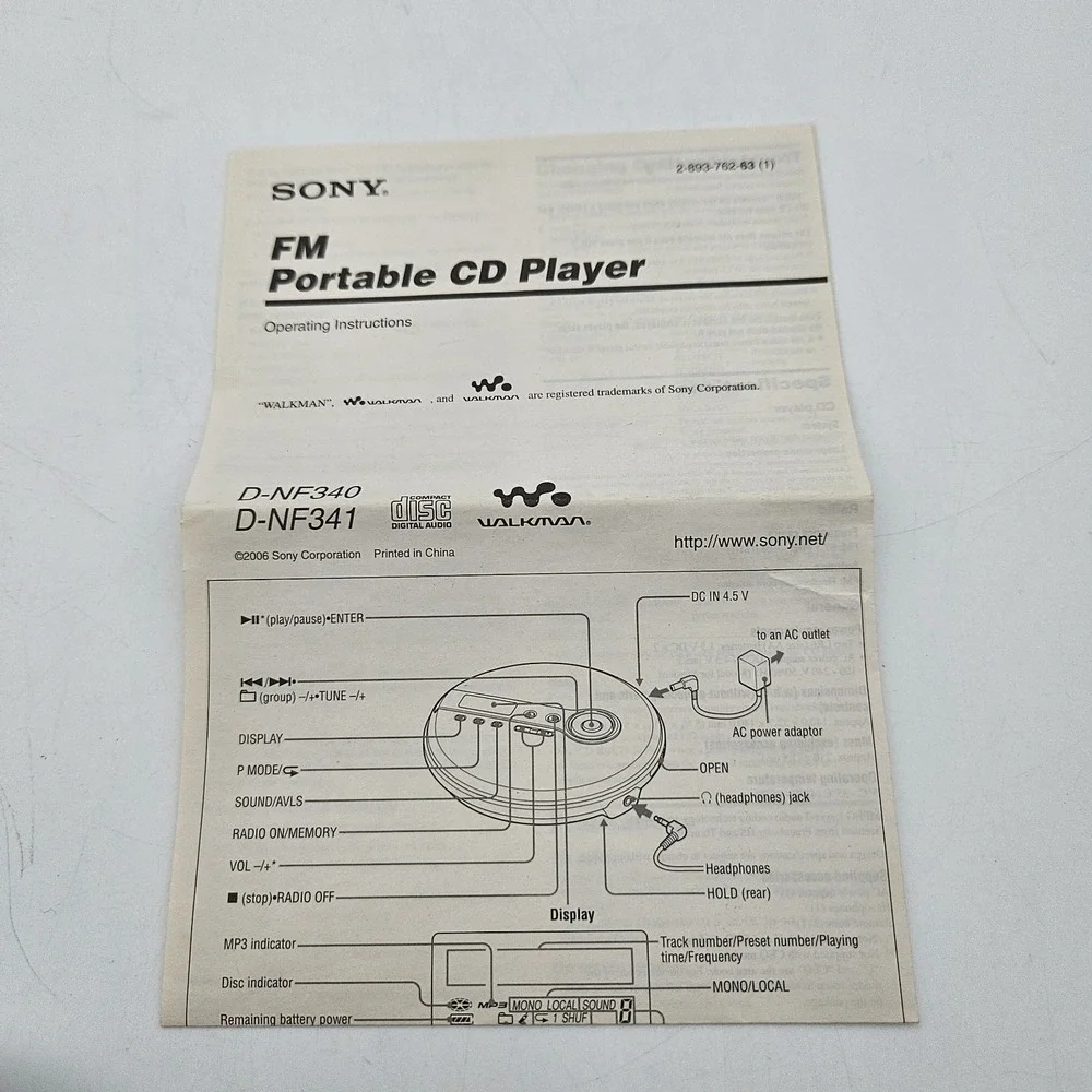 Sony nf340 cd